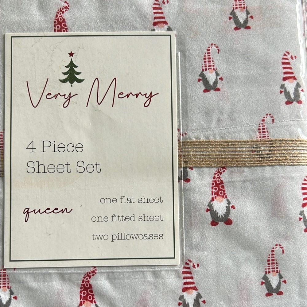 Very Merry Gnome Sheet Set
